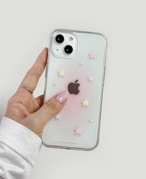 [monani studio] Pastel Star Jelly Hard Case