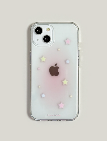 [monani studio] Pastel Star Jelly Hard Case