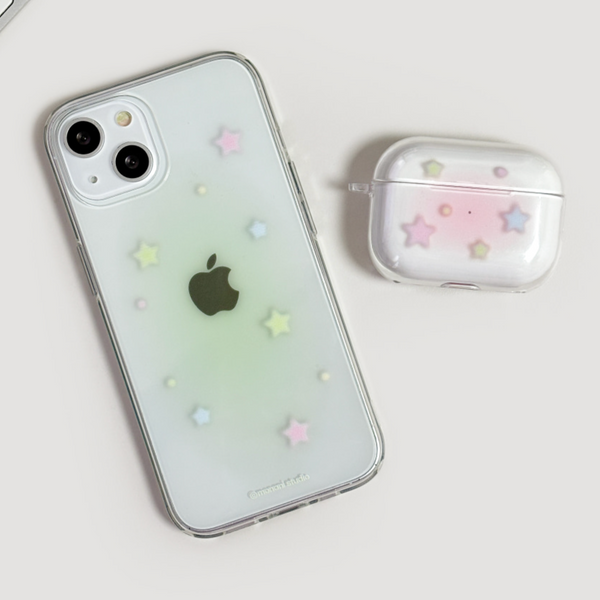 [monani studio] Pastel Star Jelly Hard Case