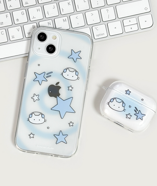 [monani studio] Star Cat Jelly Hard Case