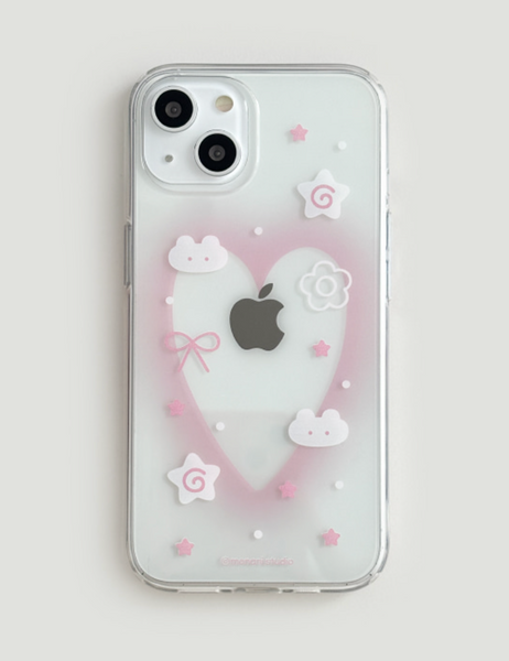 [monani studio] Rabbit Heart Jelly Hard Case