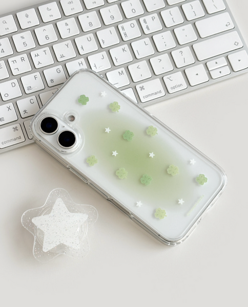 [monani studio] Clover Star Jelly Hard Case