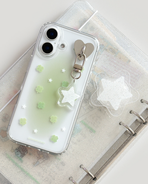 [monani studio] Clover Star Jelly Hard Case