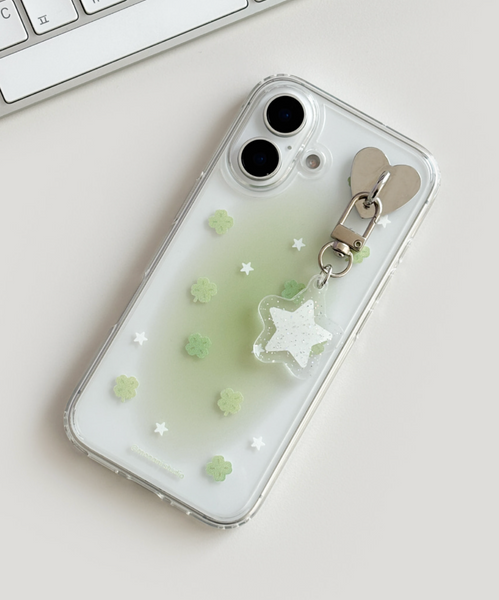 [monani studio] Clover Star Jelly Hard Case