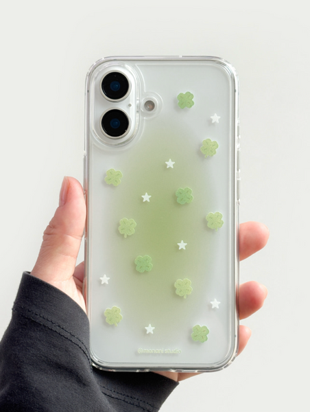 [monani studio] Clover Star Jelly Hard Case