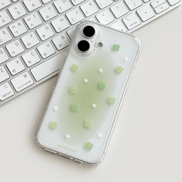 [monani studio] Clover Star Jelly Hard Case