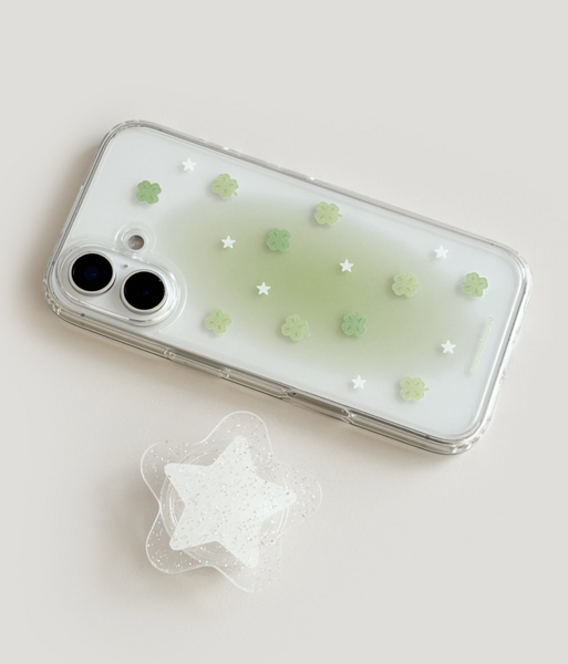 [monani studio] Clover Star Jelly Hard Case