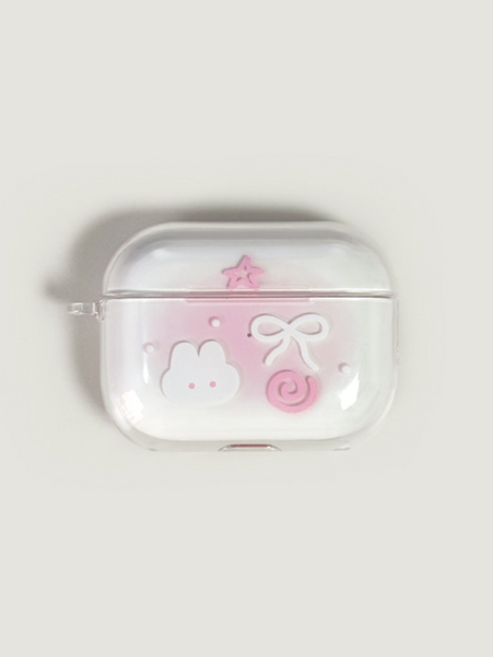 [monani studio] Rabbit Star Ribbon Airpods Case