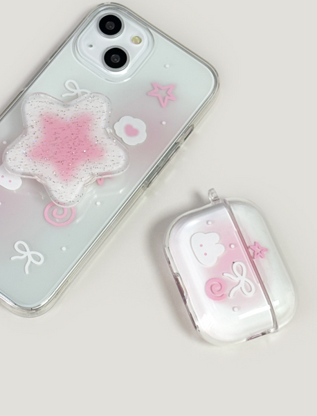 [monani studio] Rabbit Star Ribbon Airpods Case