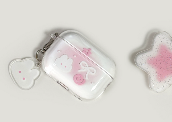 [monani studio] Rabbit Star Ribbon Airpods Case