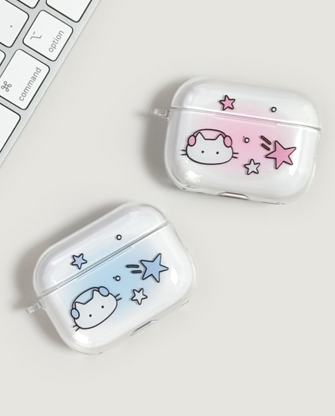 [monani studio] Cat Summer Star Airpods Case