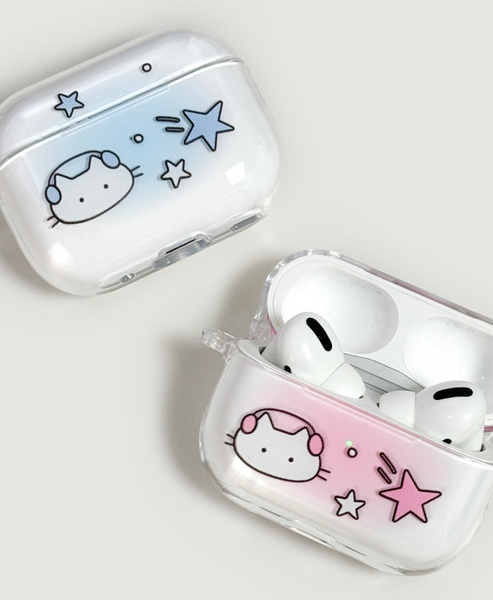 [monani studio] Cat Summer Star Airpods Case