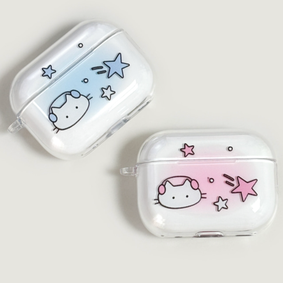 [monani studio] Cat Summer Star Airpods Case