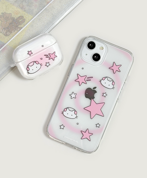 [monani studio] Cat Summer Star Airpods Case