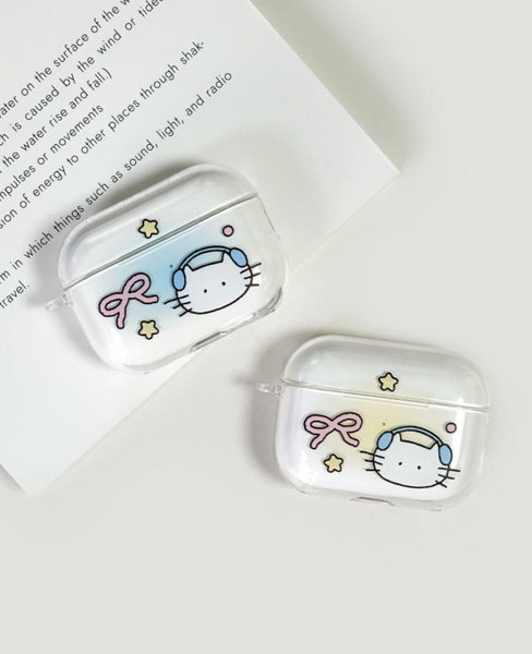 [monani studio] Cat Star Ribbon Airpods Case