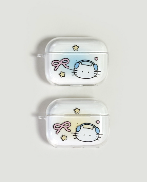 [monani studio] Cat Star Ribbon Airpods Case