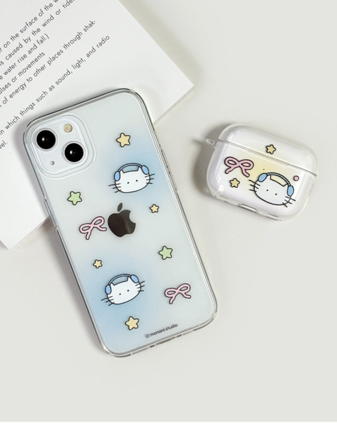 [monani studio] Cat Star Ribbon Airpods Case