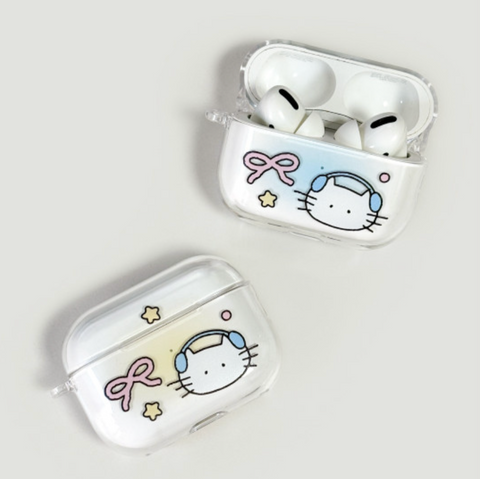 [monani studio] Cat Star Ribbon Airpods Case