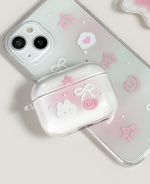 [monani studio] Rabbit Star Ribbon Airpods Case