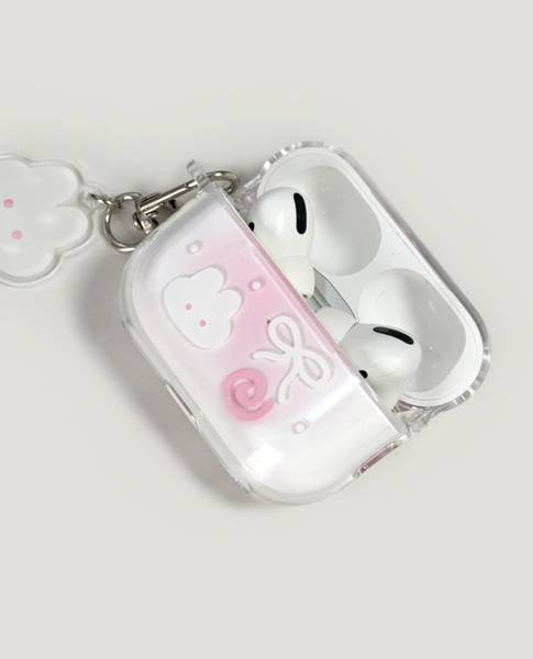 [monani studio] Rabbit Star Ribbon Airpods Case