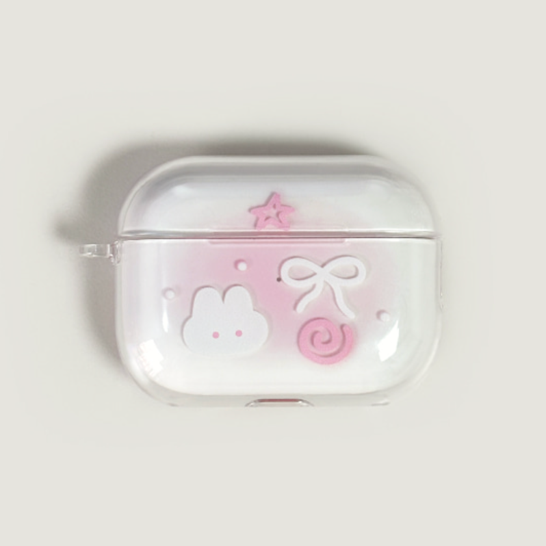 [monani studio] Rabbit Star Ribbon Airpods Case