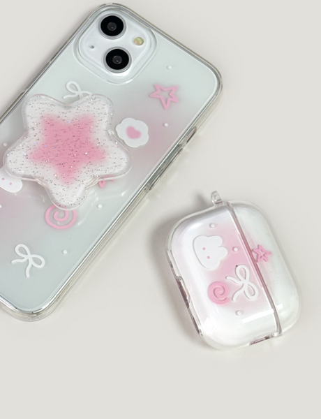 [monani studio] Rabbit Star Ribbon Airpods Case