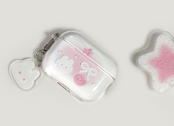 [monani studio] Rabbit Star Ribbon Airpods Case