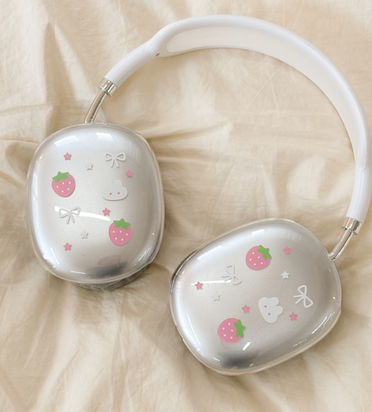 [monani studio] Strawberry Rabbit Ribbon Airpods Max Case