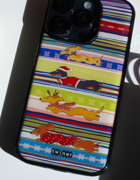 [twiner] Winter Edition Dachshund Phone Case