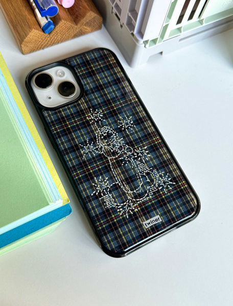 [twiner] Angel Stitch Check Phone Case