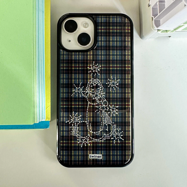 [twiner] Angel Stitch Check Phone Case