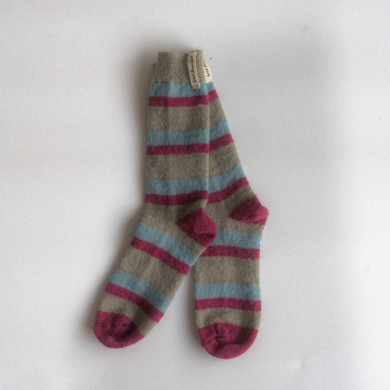 [HOTEL PARIS CHILL] Retro Striped Socks (Silverberry)