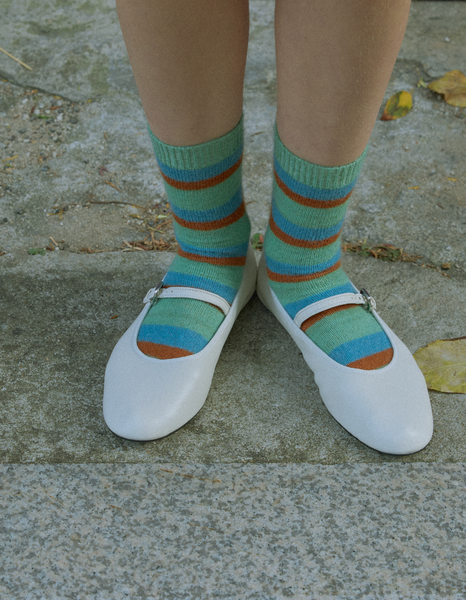 [HOTEL PARIS CHILL] Retro Striped Socks (Autumn Tints)