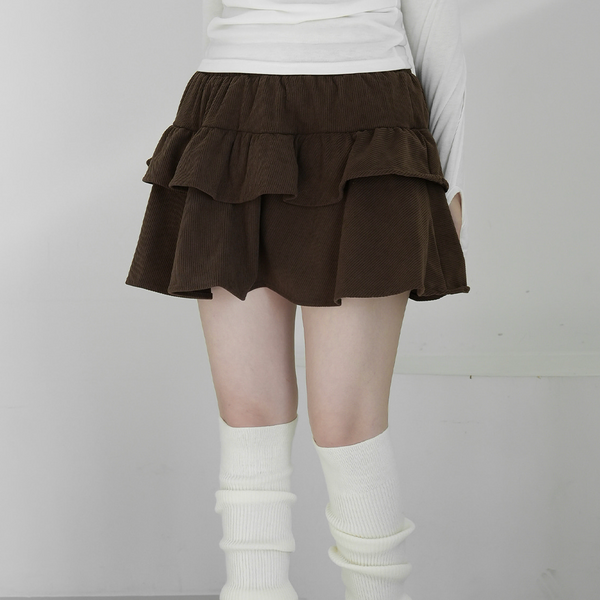 [BINARY01] French Corduroy Mini Skirt