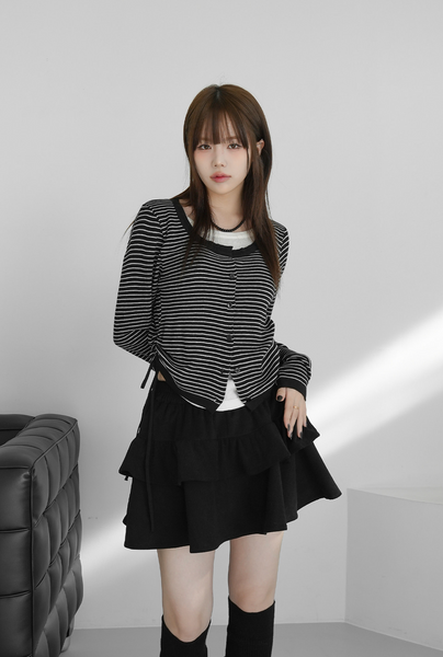 [BINARY01] French Corduroy Mini Skirt