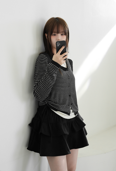 [BINARY01] French Corduroy Mini Skirt