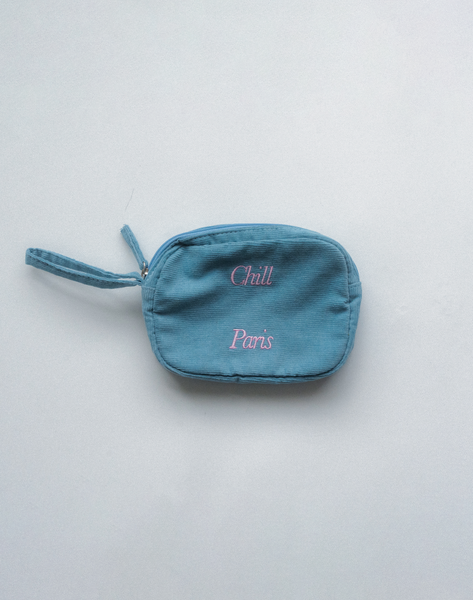 [HOTEL PARIS CHILL] Easy-peasy Corduroy Pouch (Sky)