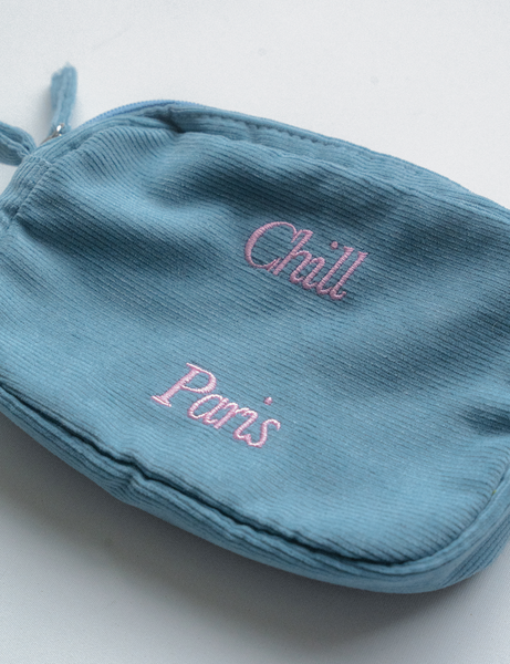 [HOTEL PARIS CHILL] Easy-peasy Corduroy Pouch (Sky)