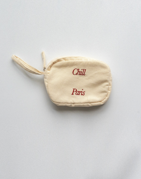 [HOTEL PARIS CHILL] Easy-peasy Corduroy Pouch (Ivory)