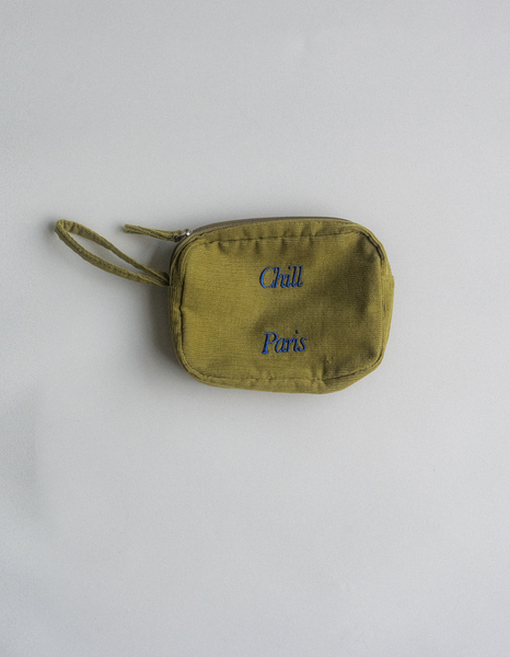 [HOTEL PARIS CHILL] Easy-peasy Corduroy Pouch (Olive)