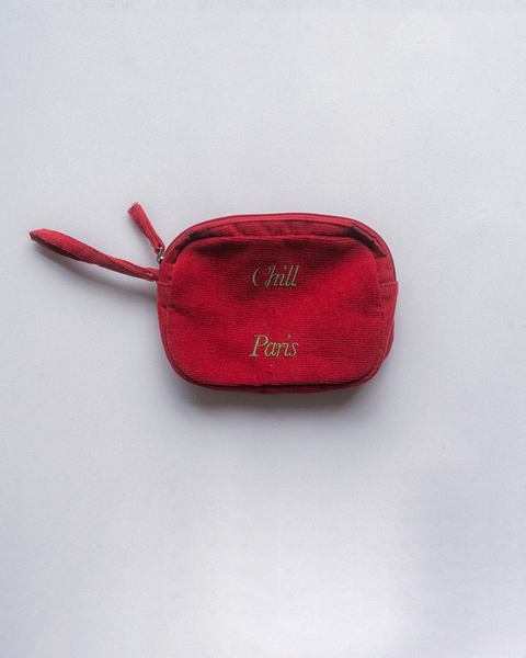 [HOTEL PARIS CHILL] Easy-peasy Corduroy Pouch (Chilli)