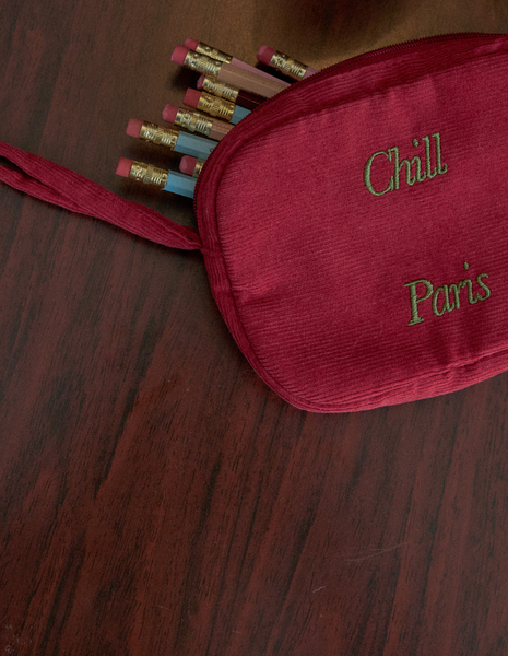 [HOTEL PARIS CHILL] Easy-peasy Corduroy Pouch (Chilli)