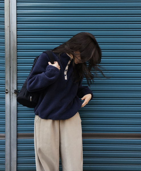 [SLOWAND] #SLOWMADE Snow Winter Fleece Anorak