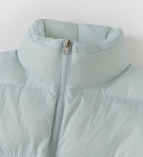 [oro] Warm Airy Cropped Puffer Padded Jacket (Soda Blue)