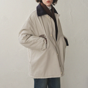 [oro] [WINTER VER.] Over Padded Hunting Walk Jacket Sand Oat