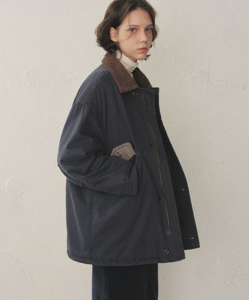 [oro] [WINTER VER.] Over Padded Hunting Walk Jacket Fog Charcoal