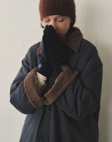 [oro] [WINTER VER.] Over Padded Hunting Walk Jacket Fog Charcoal