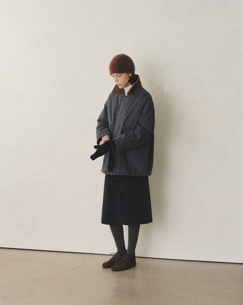 [oro] [WINTER VER.] Over Padded Hunting Walk Jacket Fog Charcoal