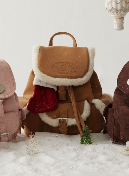 [LOTSYOU] Nostalgia Chubby Shearling Backpack Brown (PRE-ORDER)