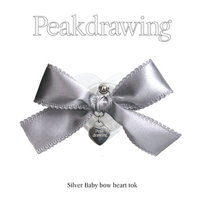 [peakdrawing] Silver Baby Bow Heart Tok